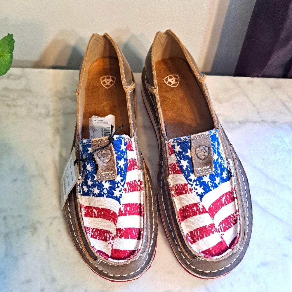 Women’s American flag Ariat Cruisers 9B - Picture 3 of 9